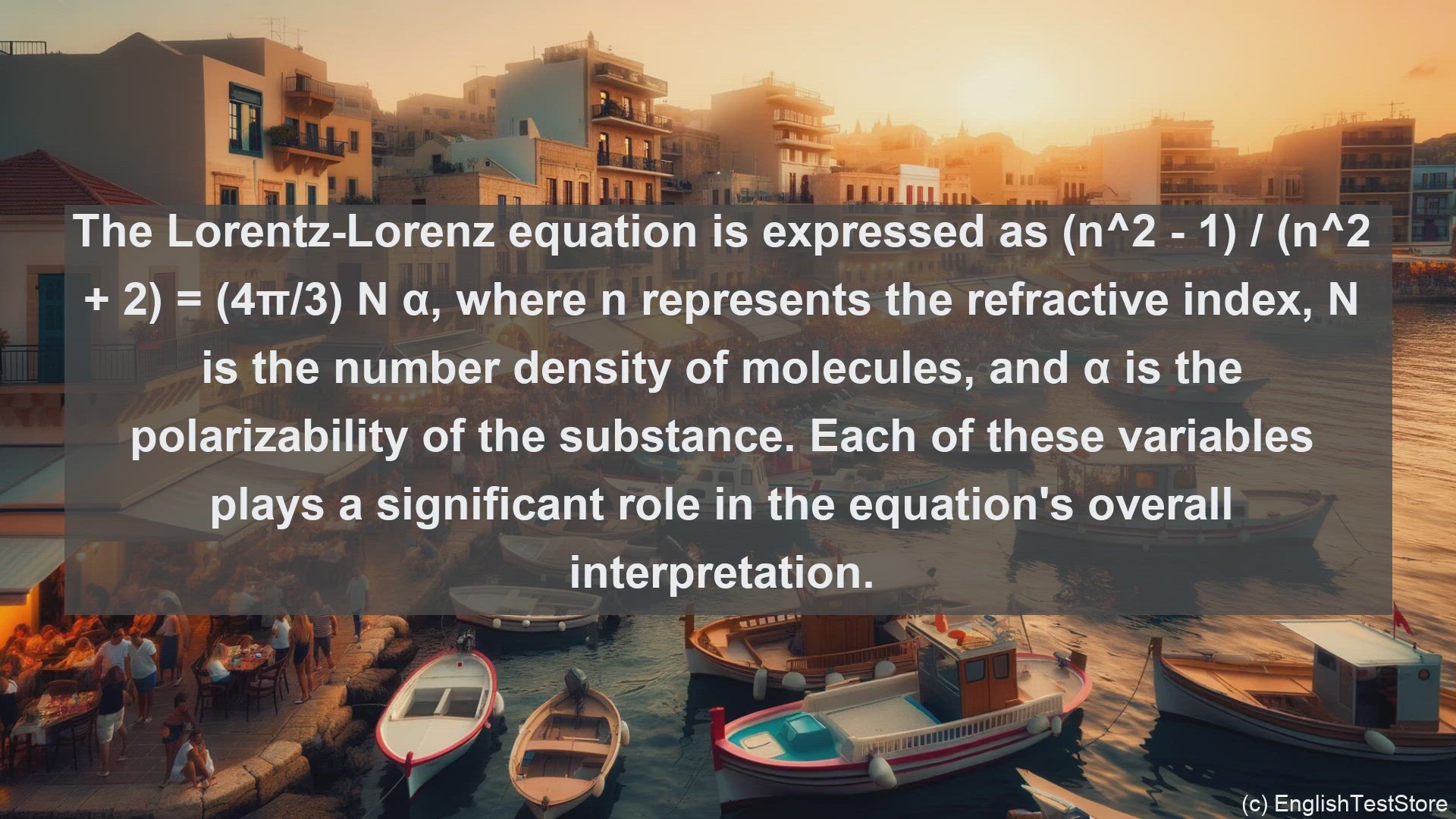 'Video thumbnail for Lorentz lorenz equation in science  definition and examples'