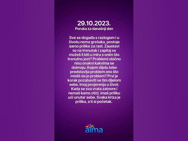 Video thumbnail for ATMA Poruka za današnji dan 29.10.2023. #inspiracija #porukadana #mudrost  #motivacija