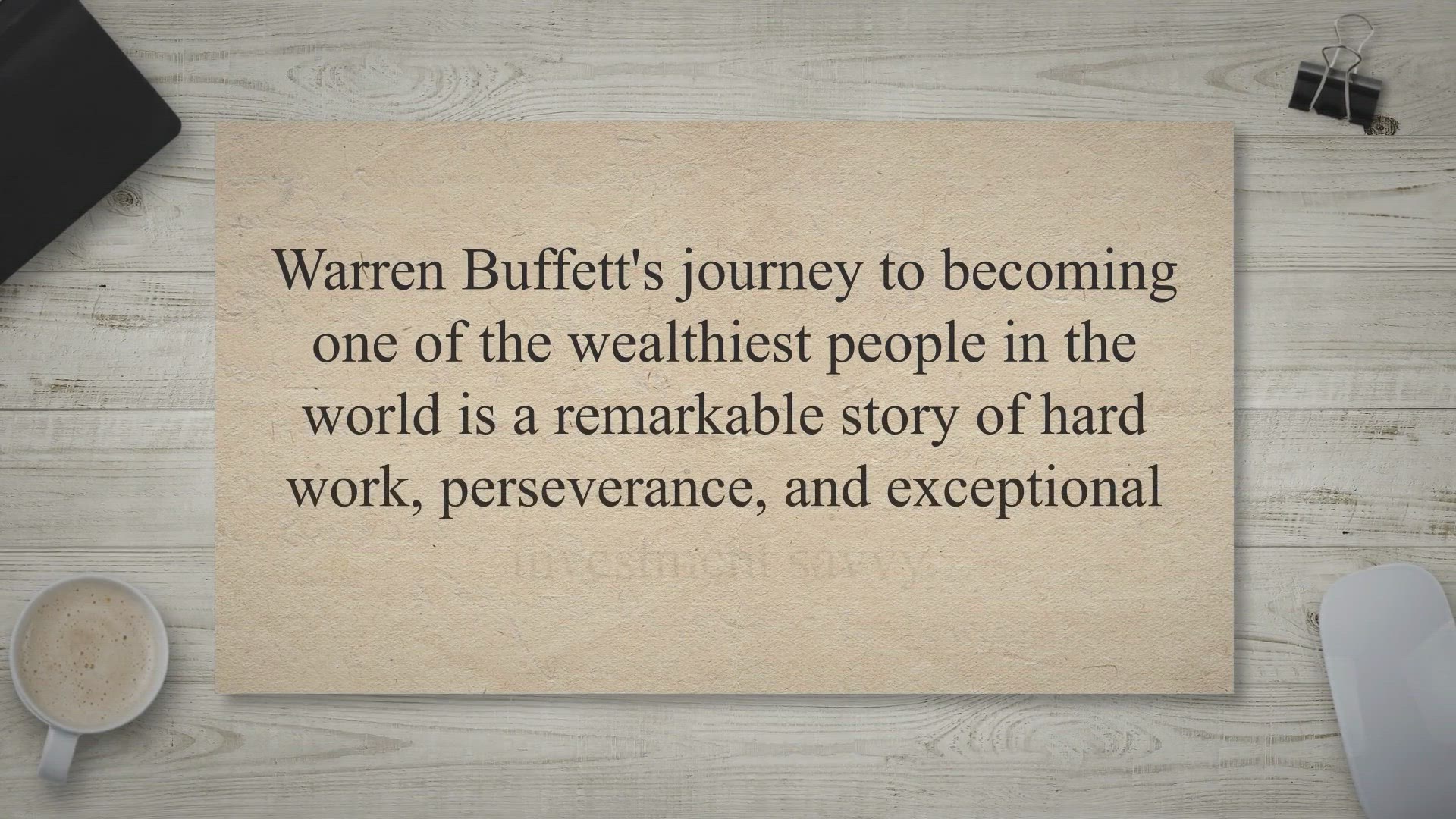'Video thumbnail for How Warren Buffett Became a Billionaire:'