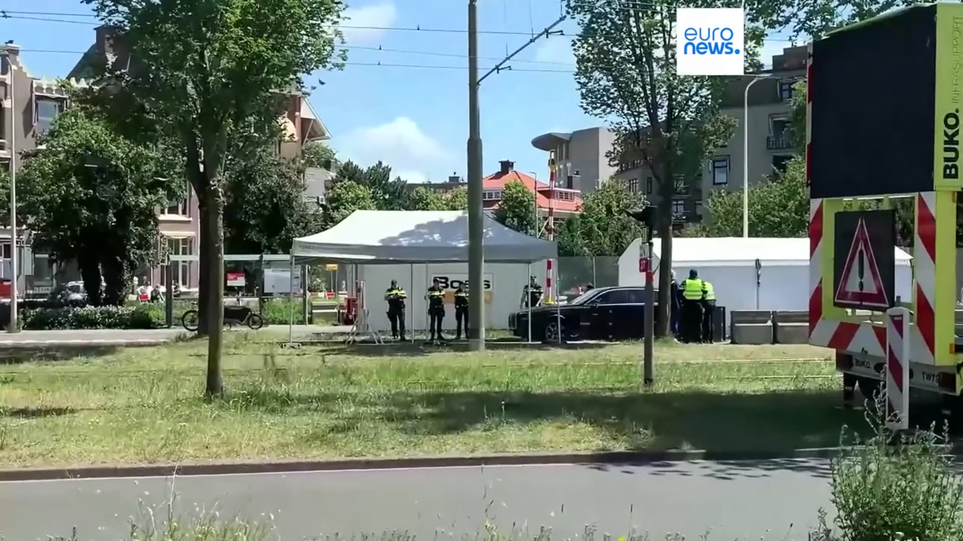 'Video thumbnail for Drones, fences and roadblocks: How The Hague ramped up security for NATO summit'