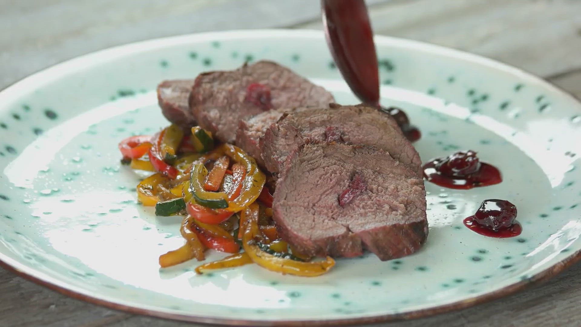 'Video thumbnail for Beef and Blackberry Skewers'