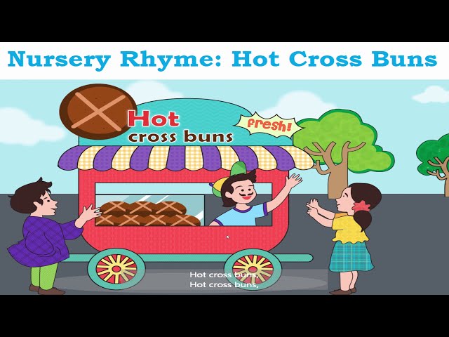 Video thumbnail for Nursery Rhyme | Hot Cross Buns with Lyrics