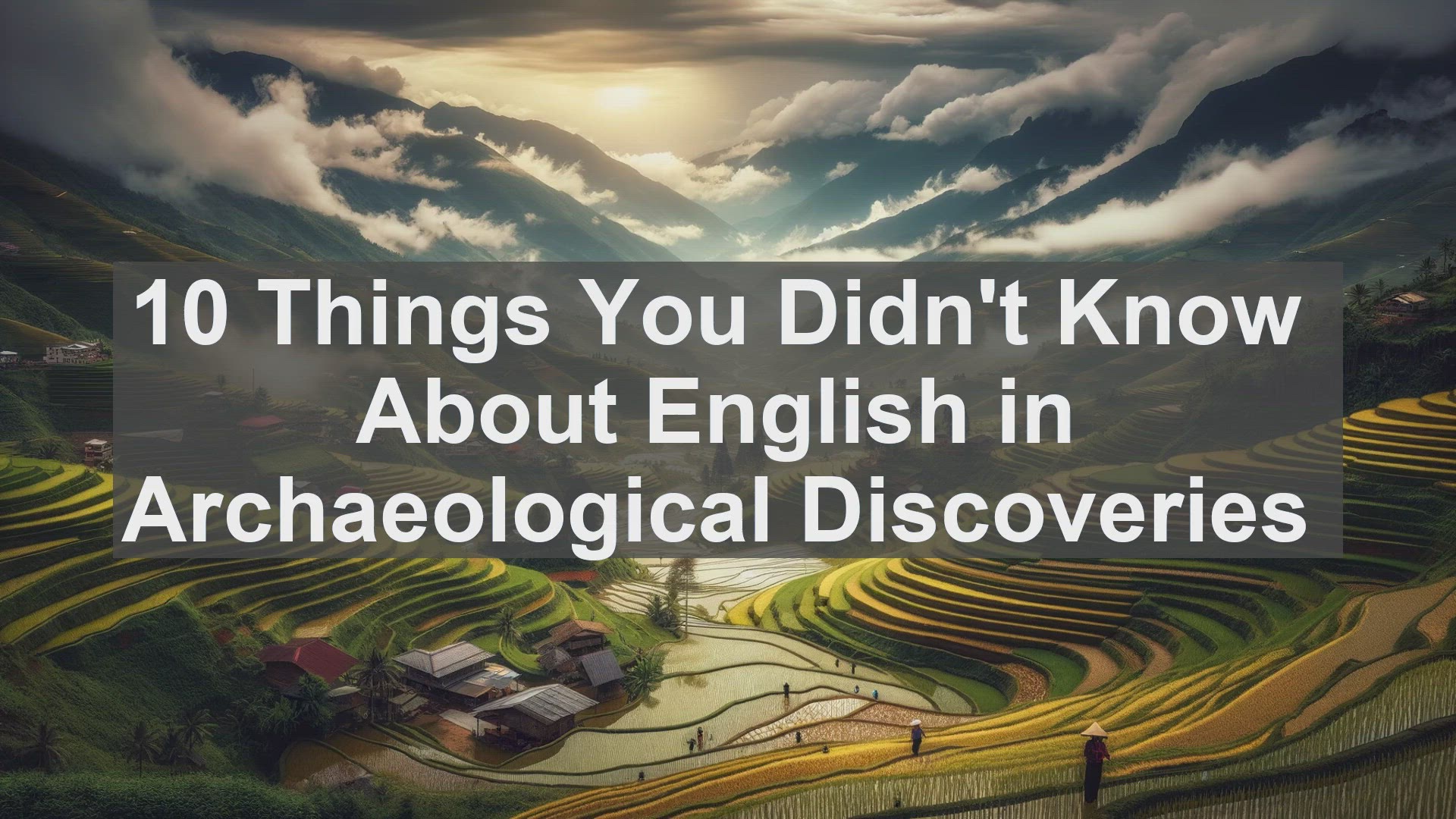 'Video thumbnail for 10 Things You Didn't Know About English in Archaeological Discoveries '