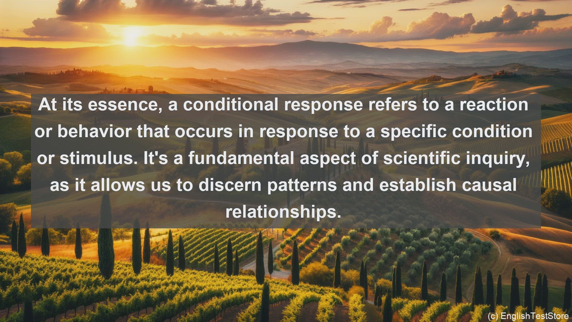 'Video thumbnail for Conditional response in science  definition and examples'
