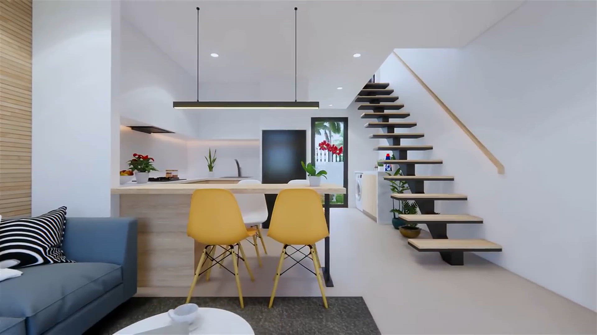 'Video thumbnail for 2 Storey Small House Interior Design 4m x 7m with 2 Bedroom'