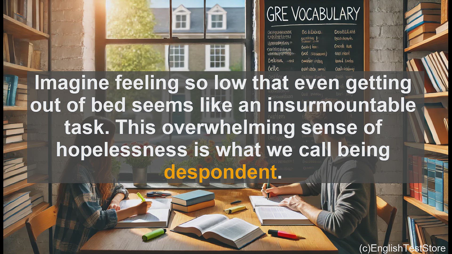 'Video thumbnail for GRE Vocabulary Lesson: Exploring the Meaning and Nuances of 'Despondent''