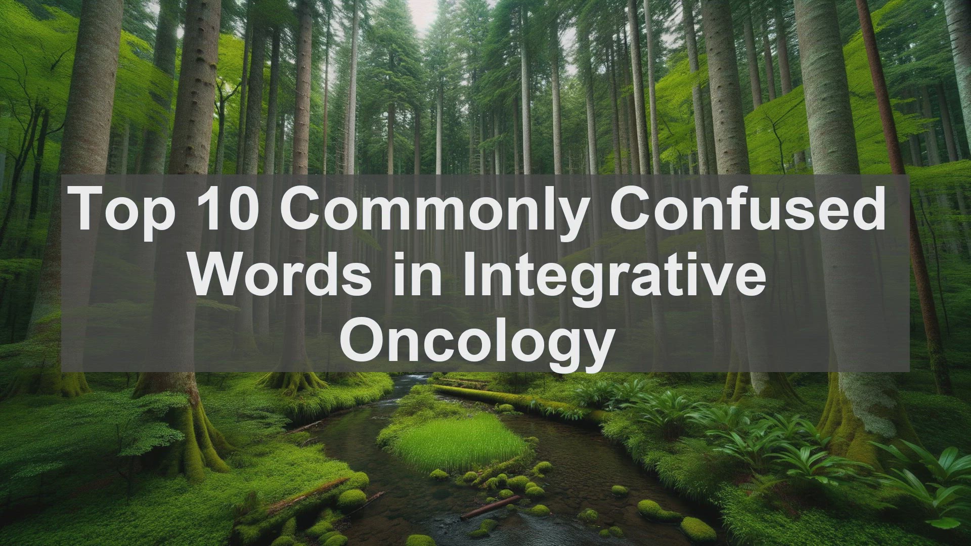 'Video thumbnail for Top 10 Commonly Confused Words in Integrative Oncology'