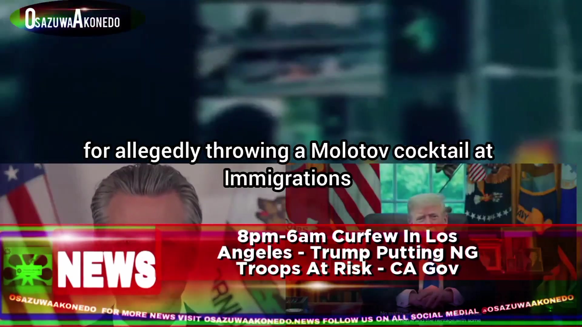 'Video thumbnail for 8pm-6am Curfew In Los Angeles - Trump Putting NG Troops At Risk - CA Gov'