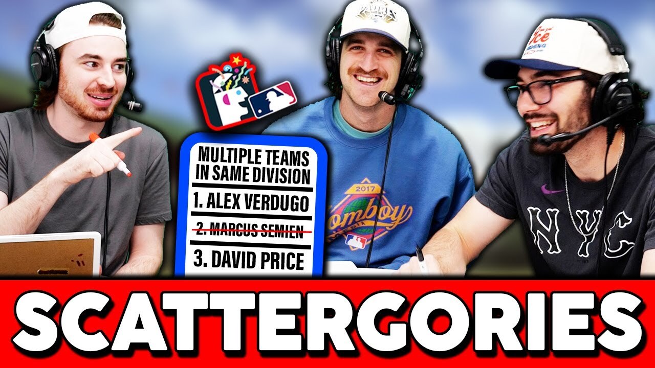 'Video thumbnail for Naming MLB players to play on two teams in the same division (Scattergories)'
