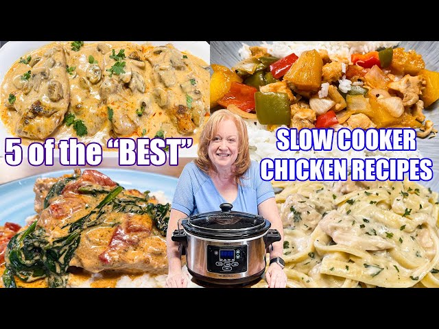 Video thumbnail for 5 of the BEST Slow Cooker Chicken Recipes