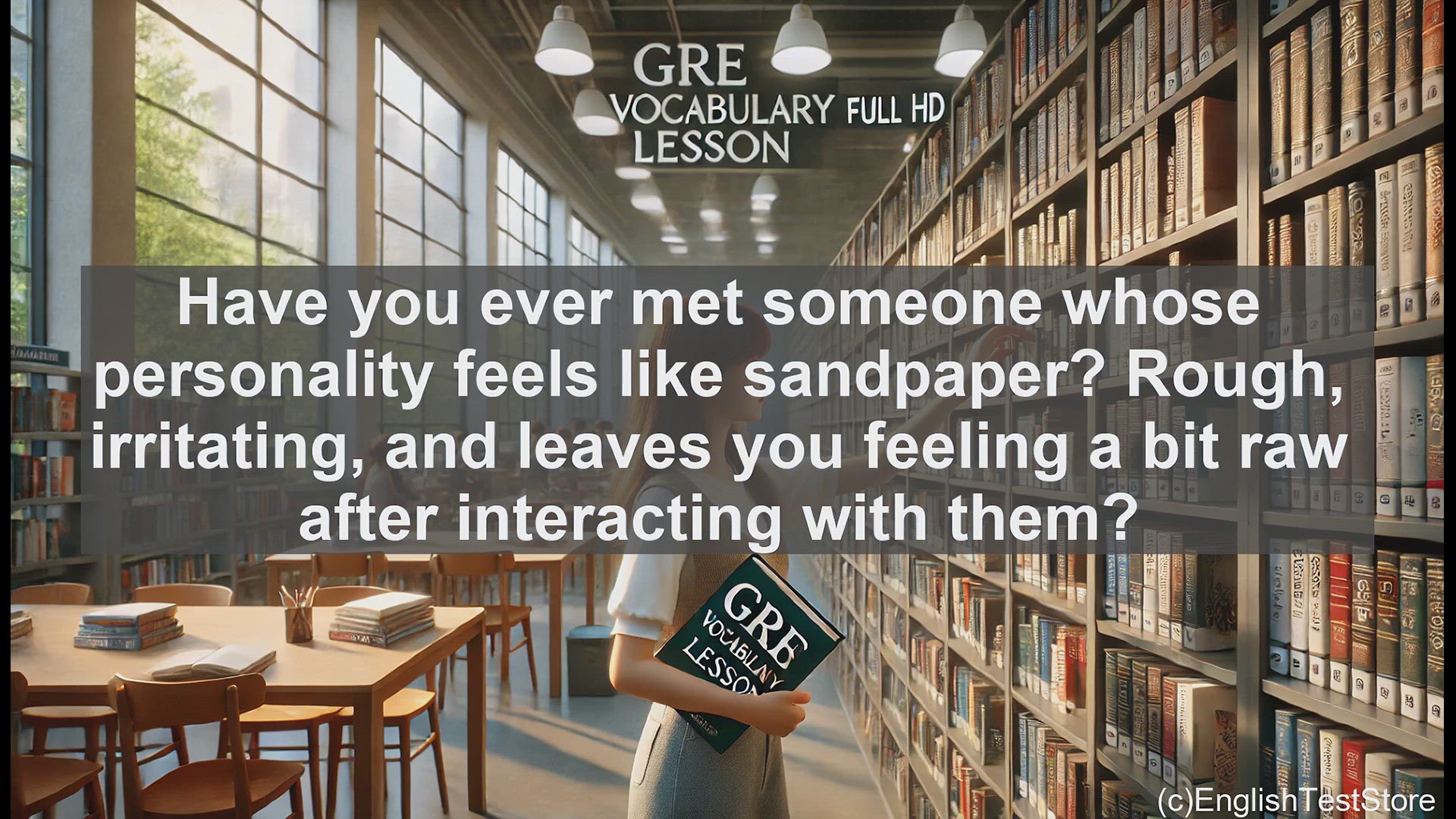 'Video thumbnail for GRE Vocabulary Lesson: Exploring the Gritty Word 'Abrasive''
