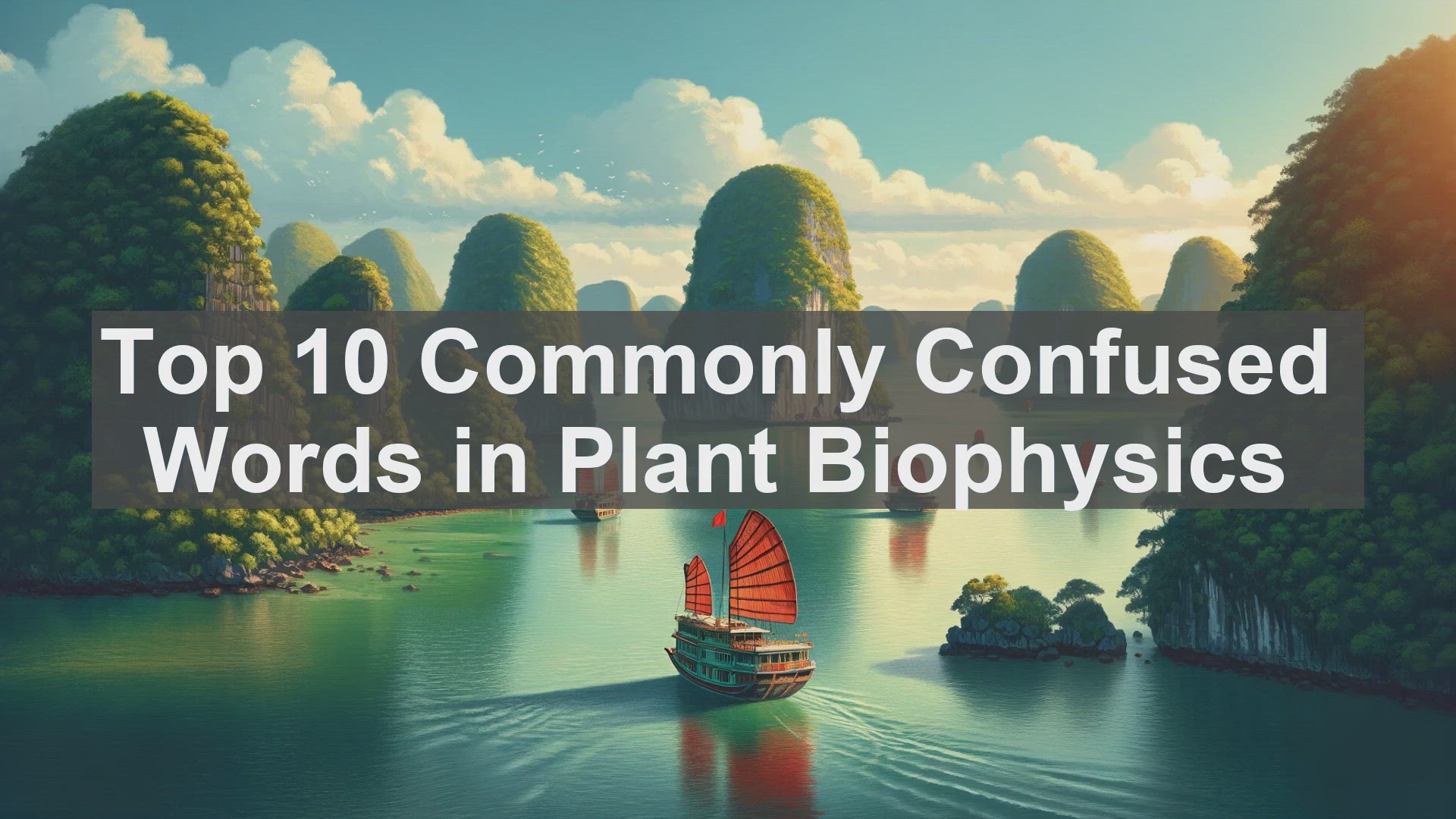 'Video thumbnail for Top 10 Commonly Confused Words in Plant Biophysics'