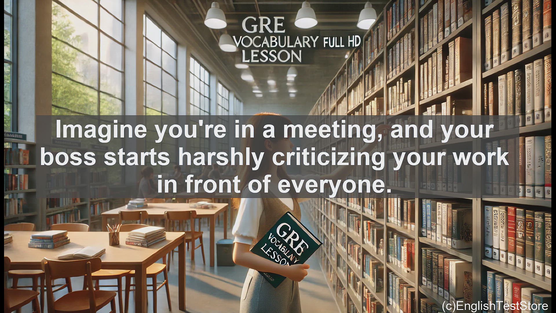 'Video thumbnail for GRE Vocabulary Lesson: Mastering the Meaning of 'Berate' - Boost Your GRE Verbal Skills'