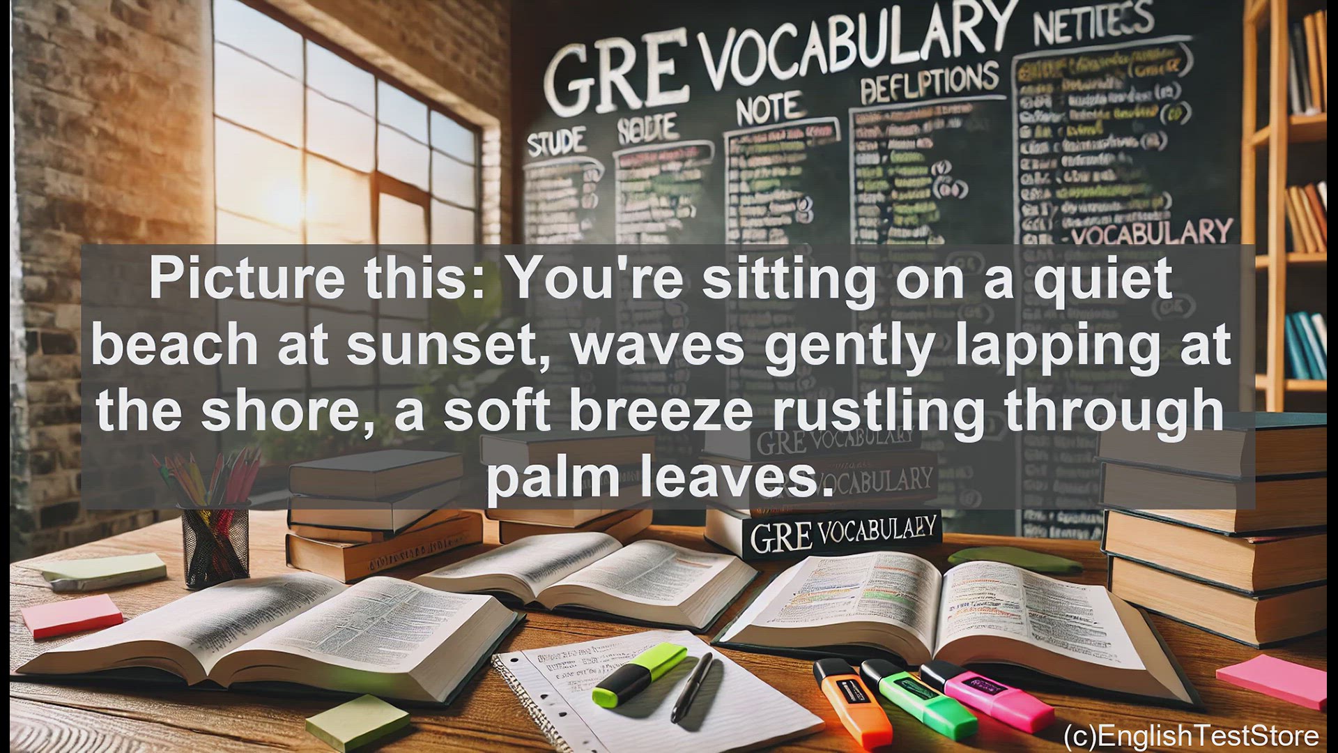 'Video thumbnail for GRE Vocabulary Lesson: Discovering the Essence of Serenity'