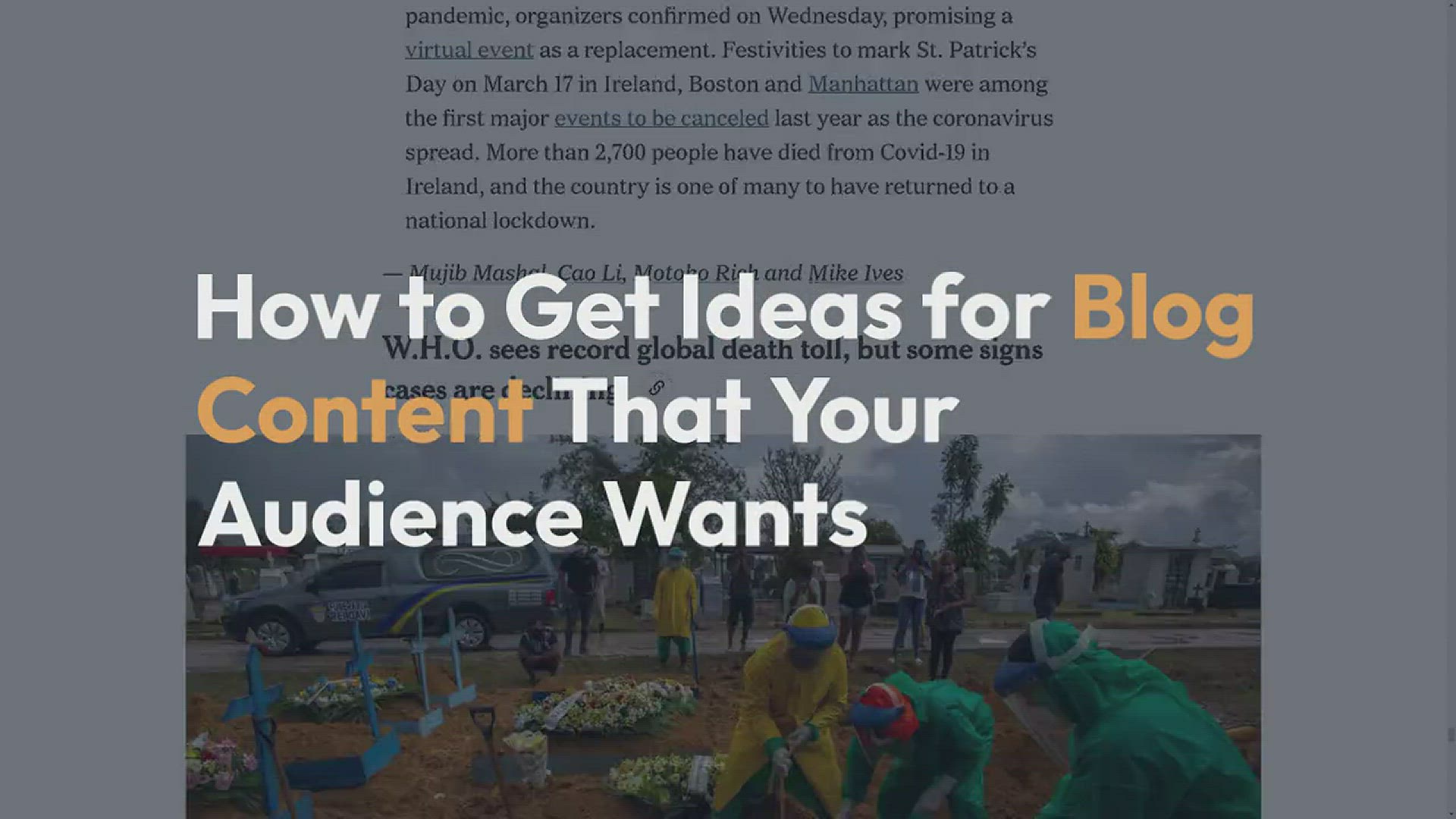 'Video thumbnail for How to Get Ideas for Blog Content That Your Audience Wants'