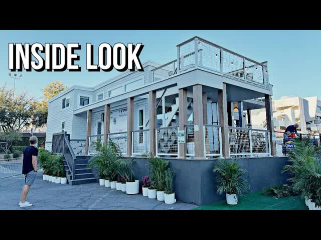 'Video thumbnail for kerry tarnow: prefab home tour! exploring cavco's bungalow with rooftop deck, tiny home design'