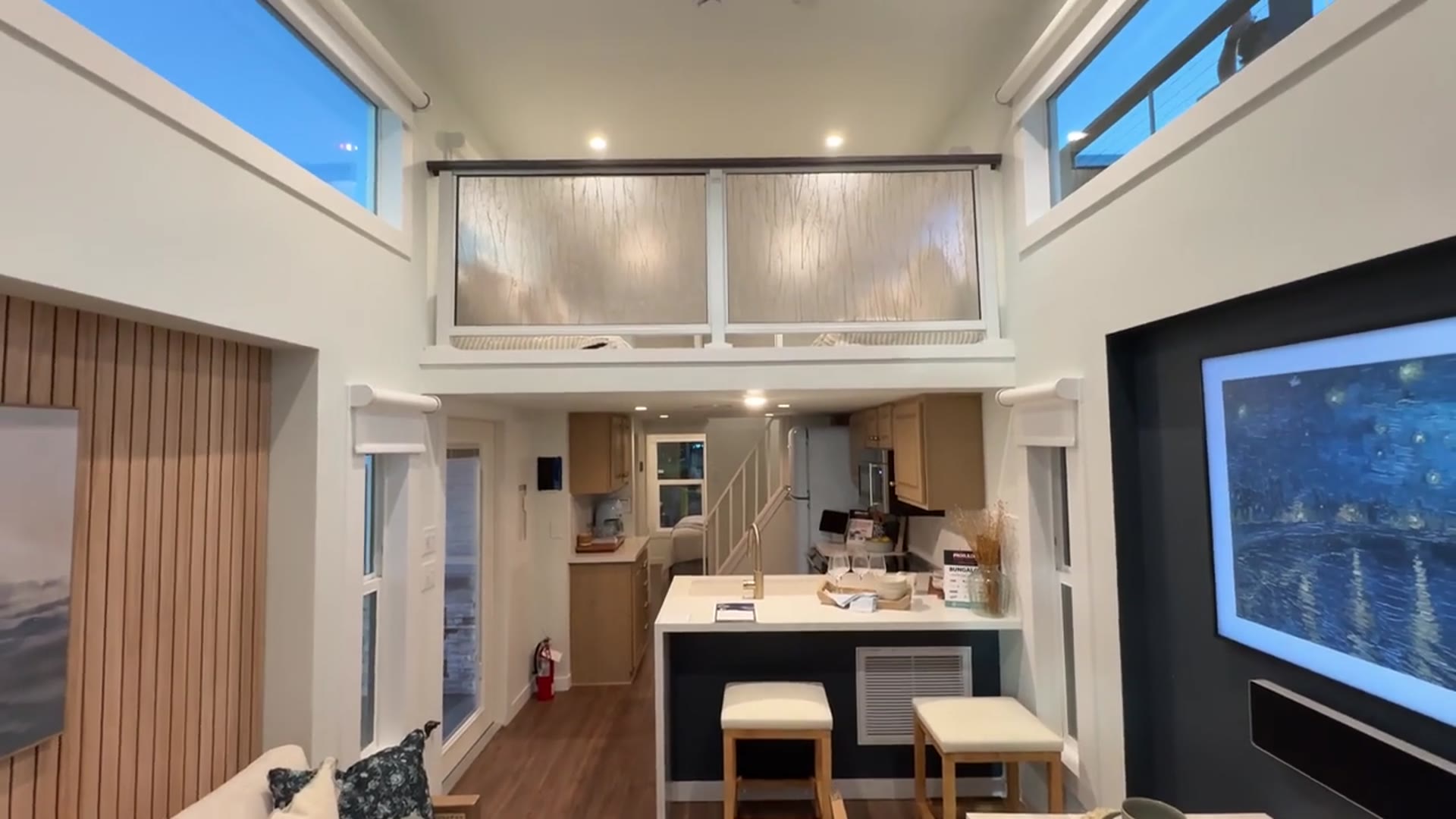 'Video thumbnail for kerry tarnow: prefab home tour! exploring cavco's bungalow with rooftop deck, tiny home design'