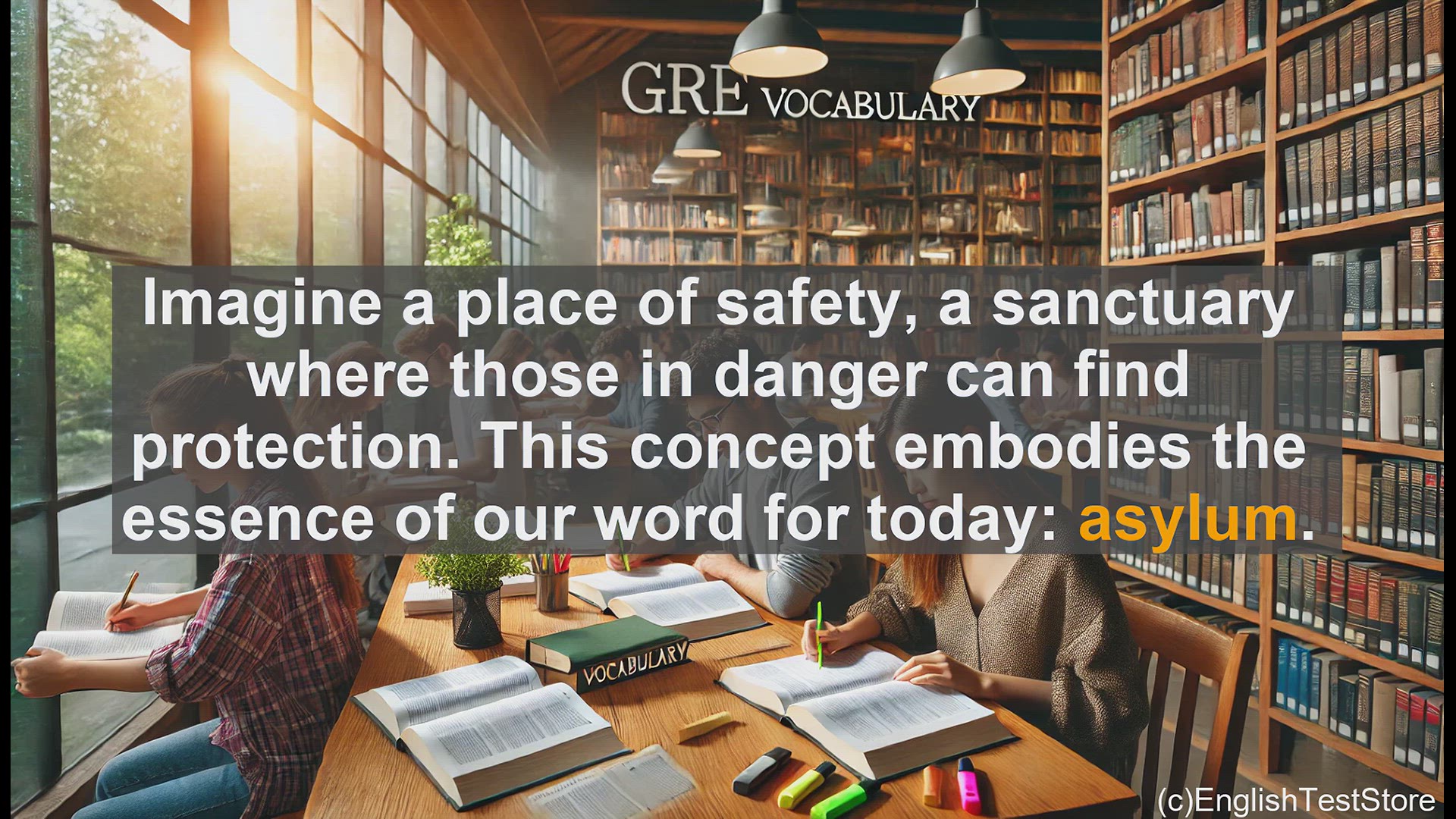 'Video thumbnail for GRE Vocabulary Lesson: Finding Refuge - The Meaning of Asylum'