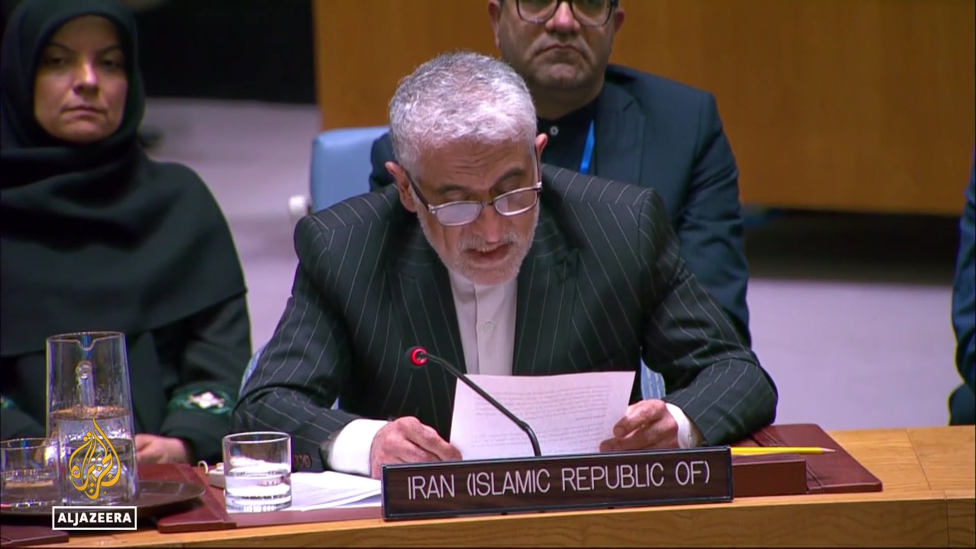 'Video thumbnail for UN Security Council meeting: Emergency session held on Israel-Iran conflict'