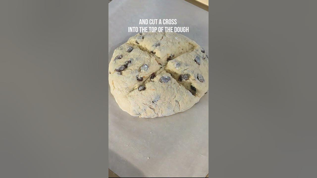 Video thumbnail for Quick Bread with Raisins (Irish Soda Bread) #bread #easy #shorts #bake