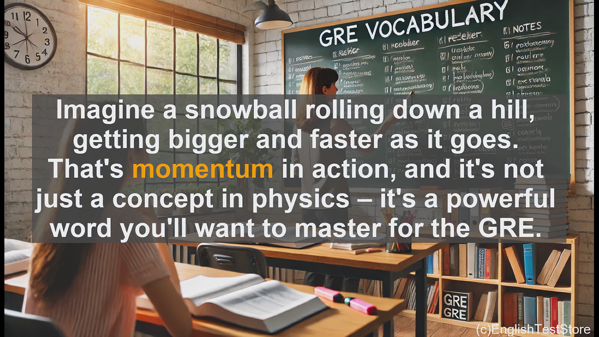 'Video thumbnail for GRE Vocabulary Lesson: Mastering Momentum - A Powerful Vocabulary Word for the GRE'