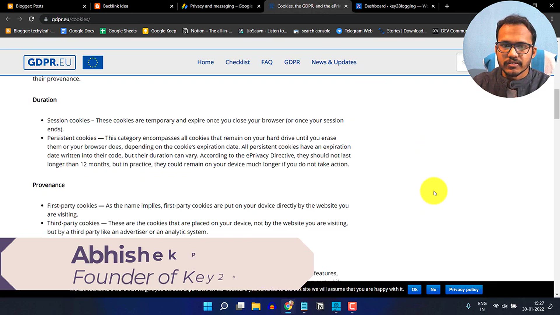 'Video thumbnail for How To Add Cookie Consent Popup in Blogger & WordPress website'