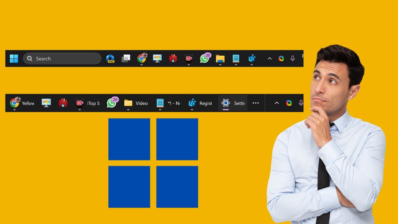 'Video thumbnail for How to Show or Hide Taskbar Labels in Windows 11 | GearUpWindows'