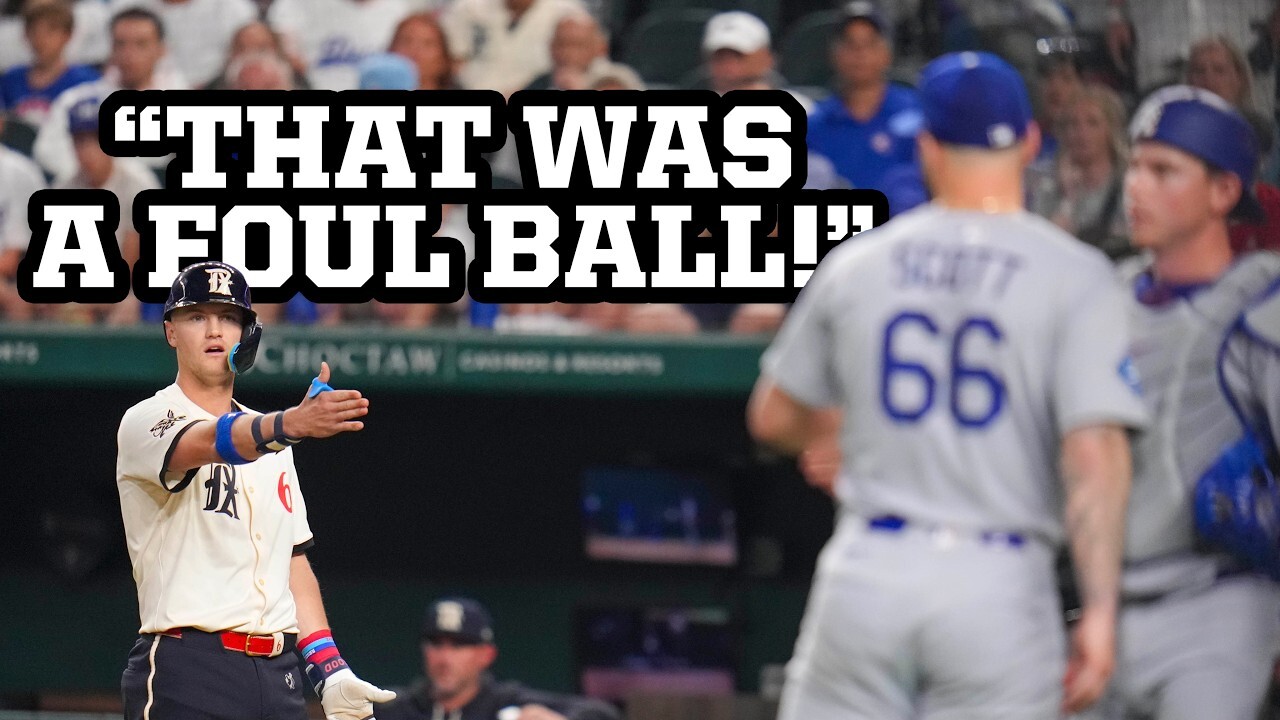'Video thumbnail for Josh Jung stopped running because the ball was foul before bouncing back fair, a breakdown'