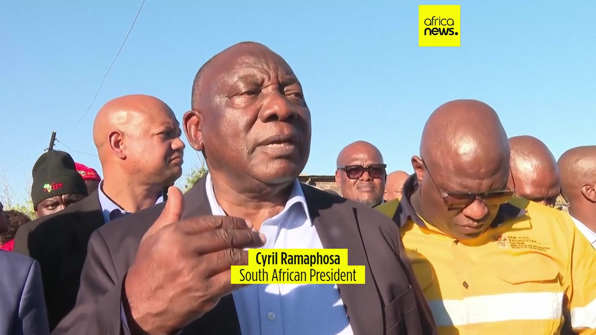 'Video thumbnail for South African president visits flood sites with death toll at 78'