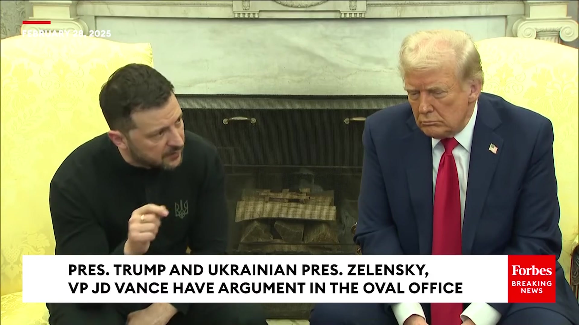 'Video thumbnail for BREAKING: Explosive Confrontation Between Trump, Zelensky, and JD Vance in the Oval Office'