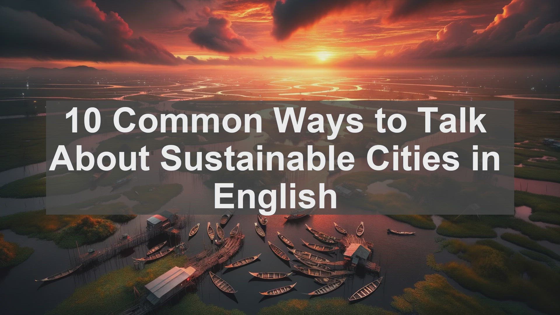 'Video thumbnail for 10 Common Ways to Talk About Sustainable Cities in English '