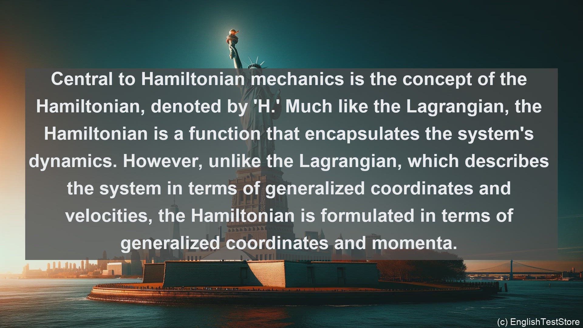 'Video thumbnail for Hamiltonian mechanics in science  definition and examples'