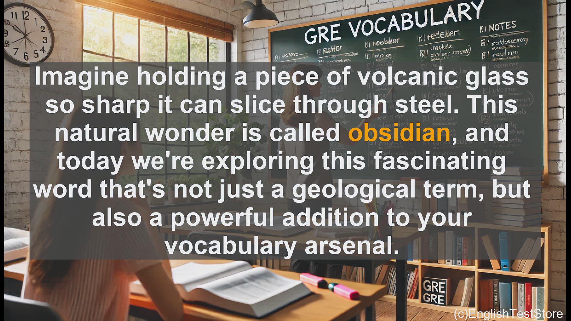 'Video thumbnail for GRE Vocabulary Lesson: Obsidian - The Volcanic Glass that Captivates'