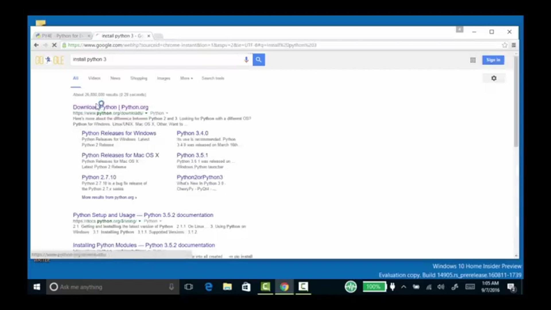 'Video thumbnail for Installing Python 3 on Windows (Part 3) - Step-by-Step Guide - Python for Beginners series'