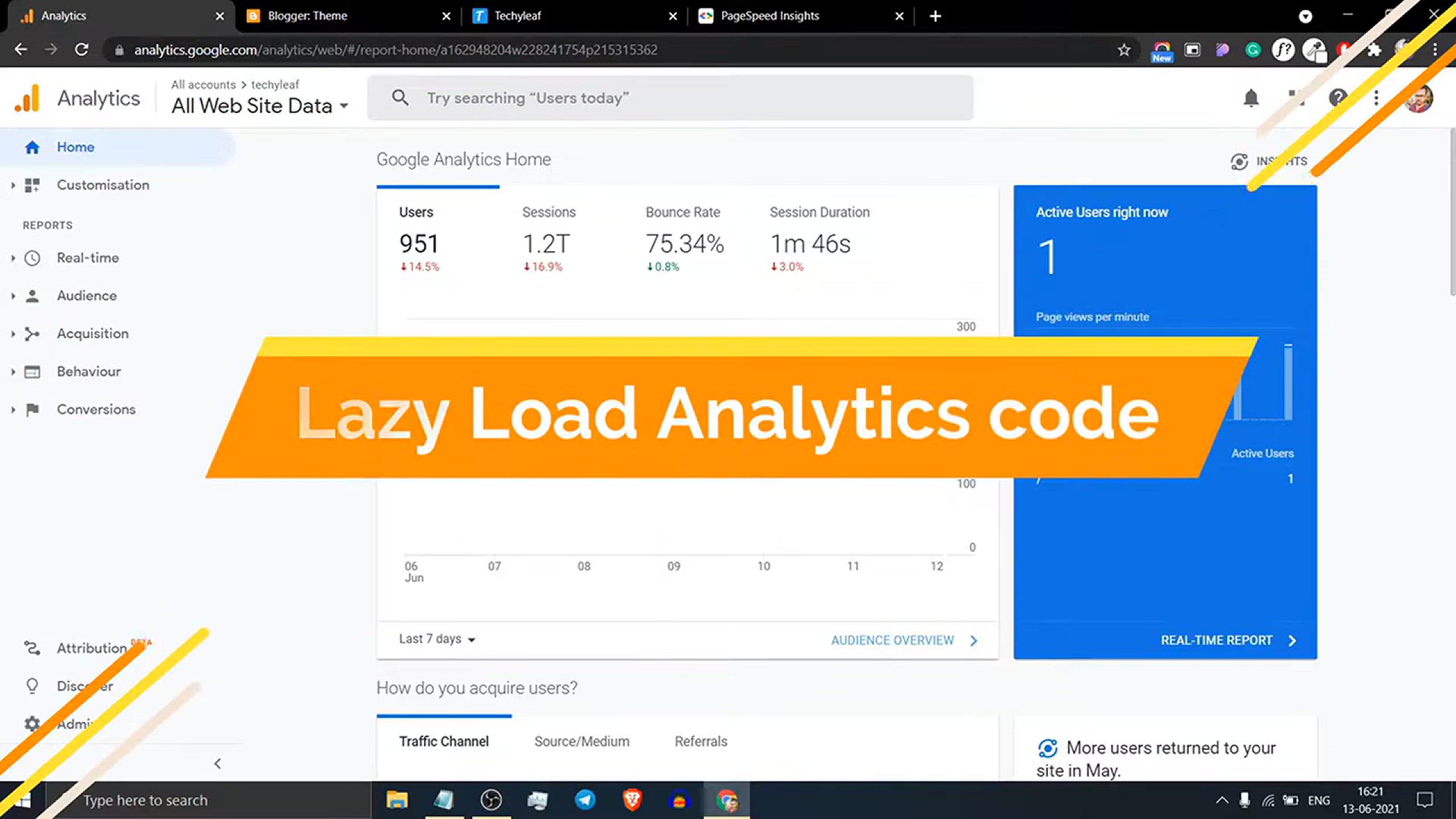 'Video thumbnail for How to Lazy load Google analytics code in Blogger _ Improve page speed'