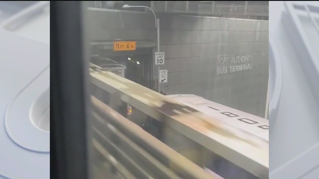 'Video thumbnail for Bus crash at Port Authority Bus Terminal'