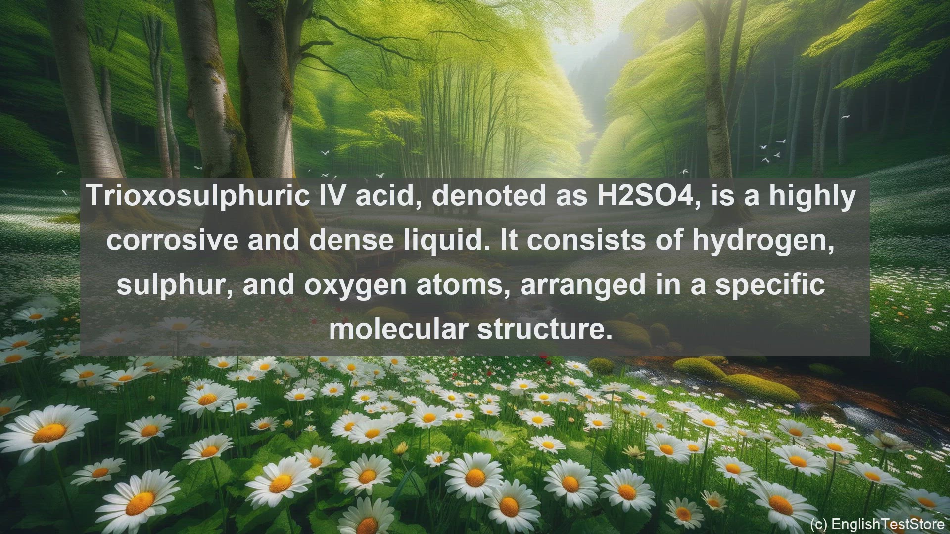 'Video thumbnail for Trioxosulphuric iv acid in science  definition and examples'