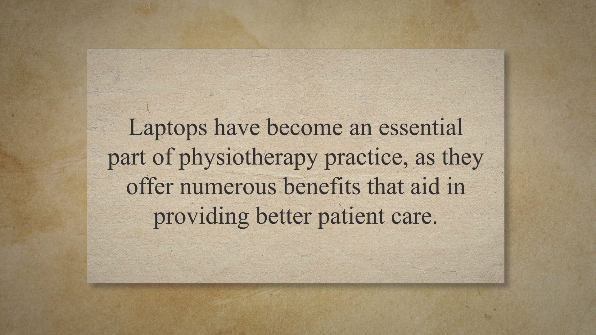 Video thumbnail for The Vital Role of Laptops in Physiotherapy: Enhancing Patient Care through Technology