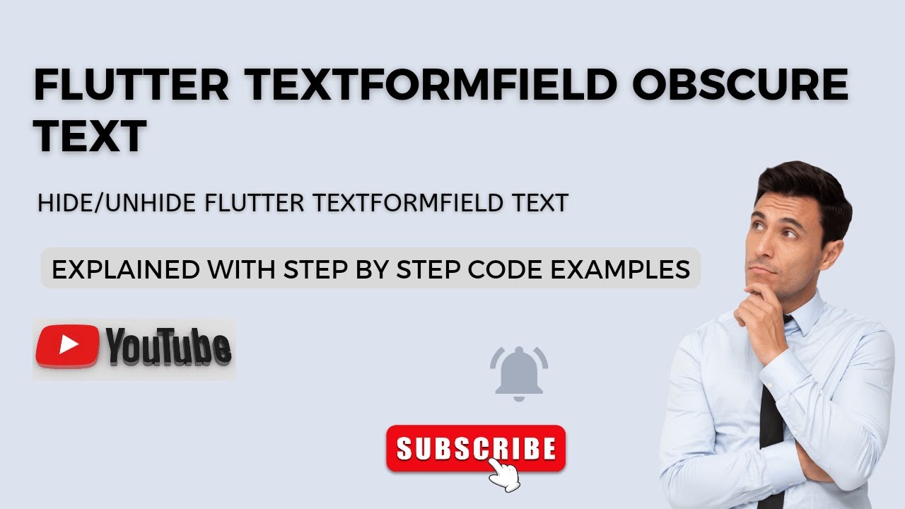 'Video thumbnail for Flutter Textformfield Obscure Text Explained | Hide, Unhide Flutter Text | Flutter Tutorial'