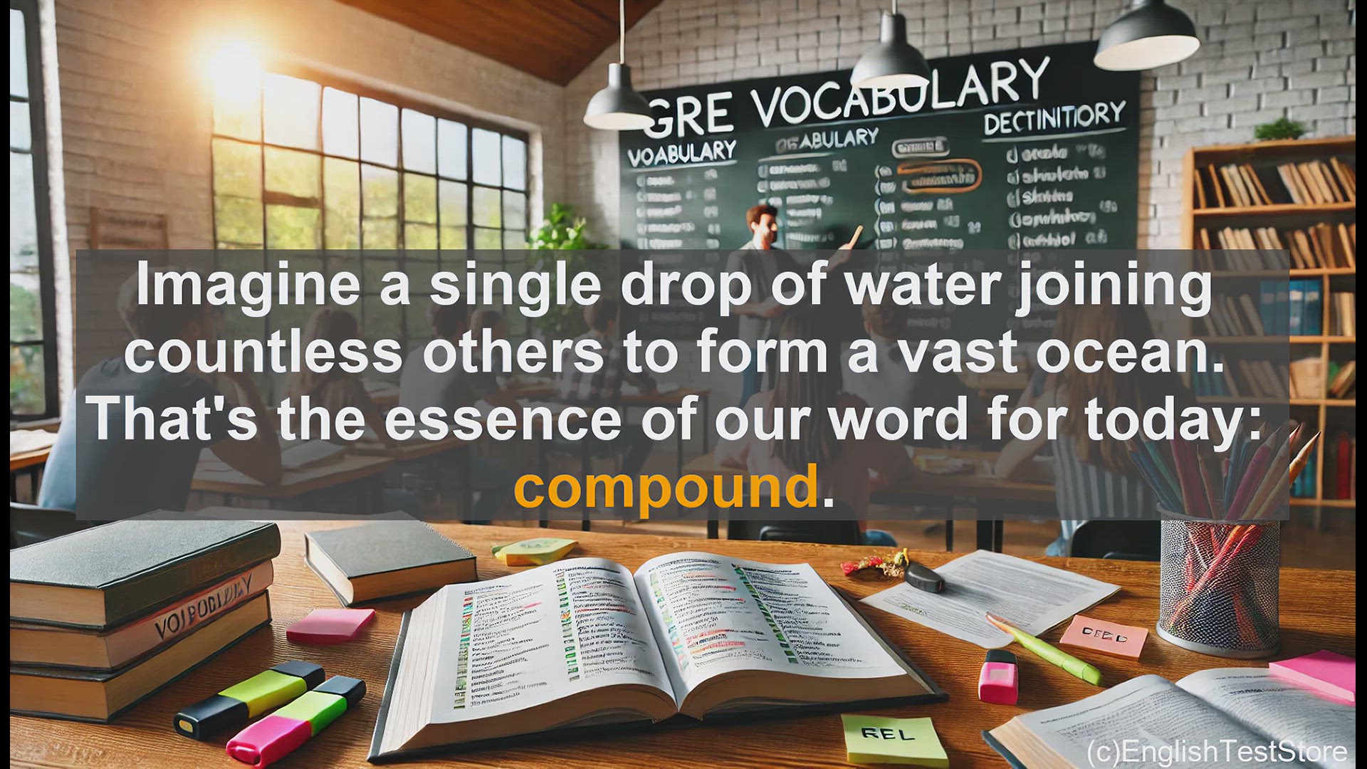 'Video thumbnail for GRE Vocabulary Lesson: Mastering the Versatile Term 'Compound' for GRE Success'