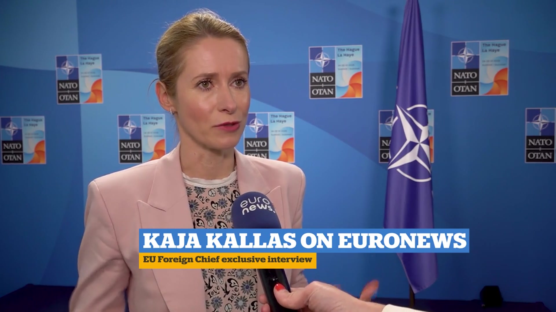 'Video thumbnail for 'We've listened to Trump' on defence spending, Kaja Kallas tells Euronews at NATO summit'