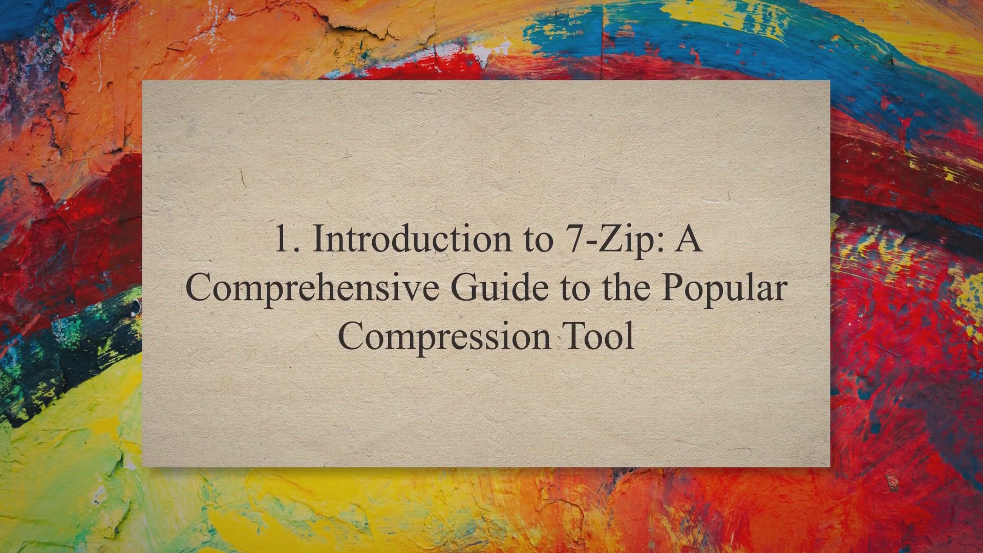'Video thumbnail for Unpacking the Power of 7-Zip: A Comprehensive Guide to Compression and Extraction'