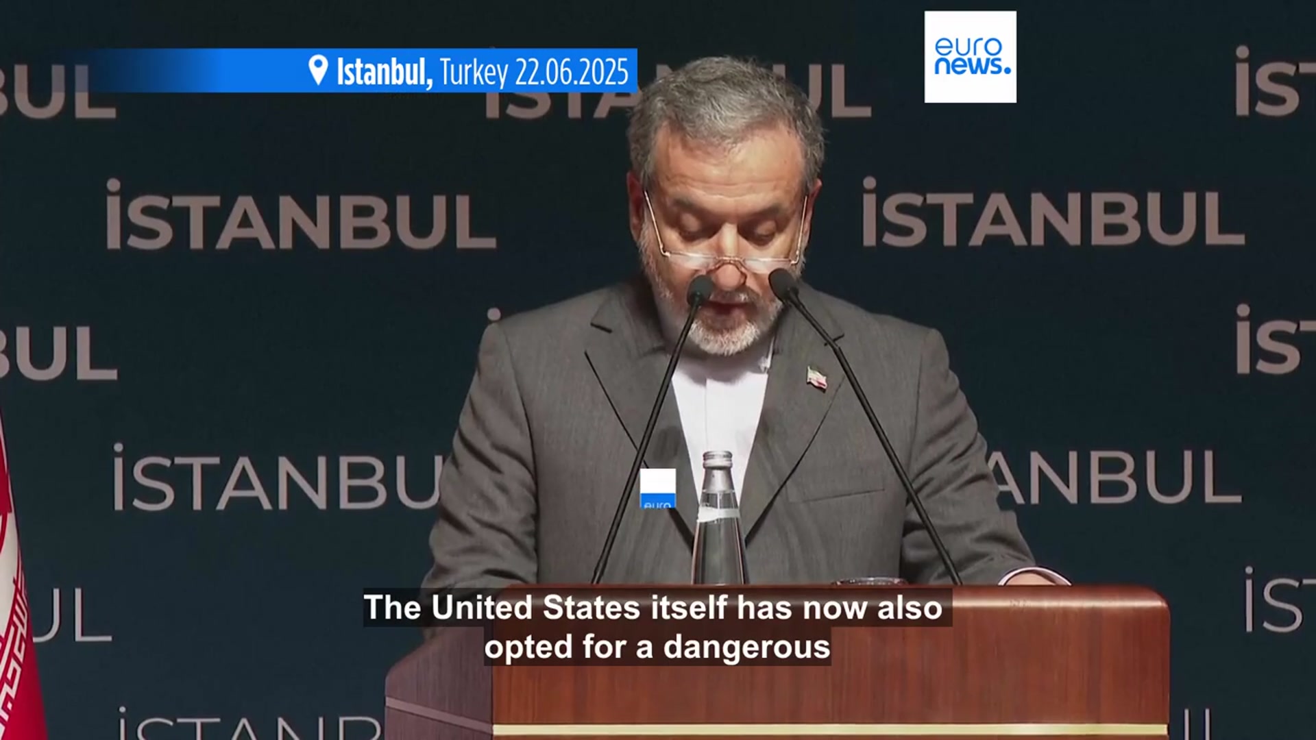 'Video thumbnail for 'There is no red line that they have not crossed' - Iran's foreign minister'
