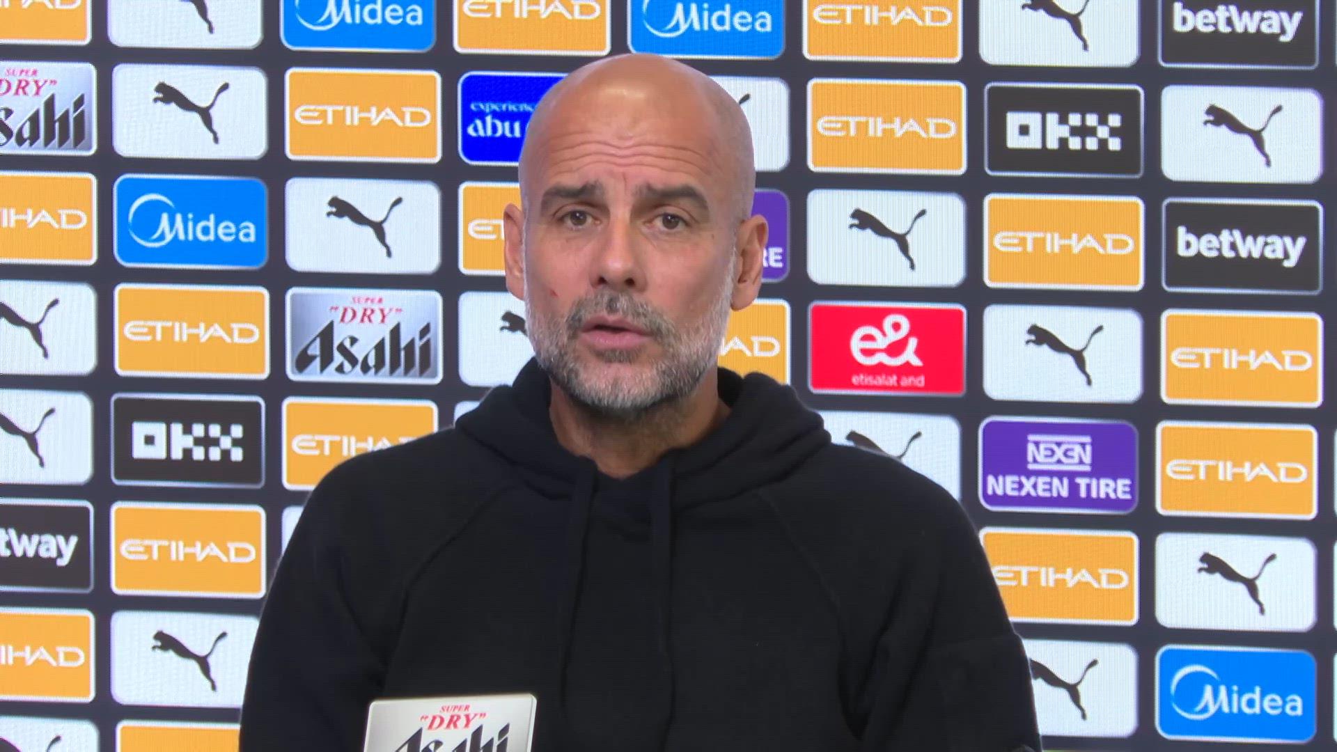Video thumbnail for 'Hopefully we have him for many years' - Guardiola on in-form Haaland