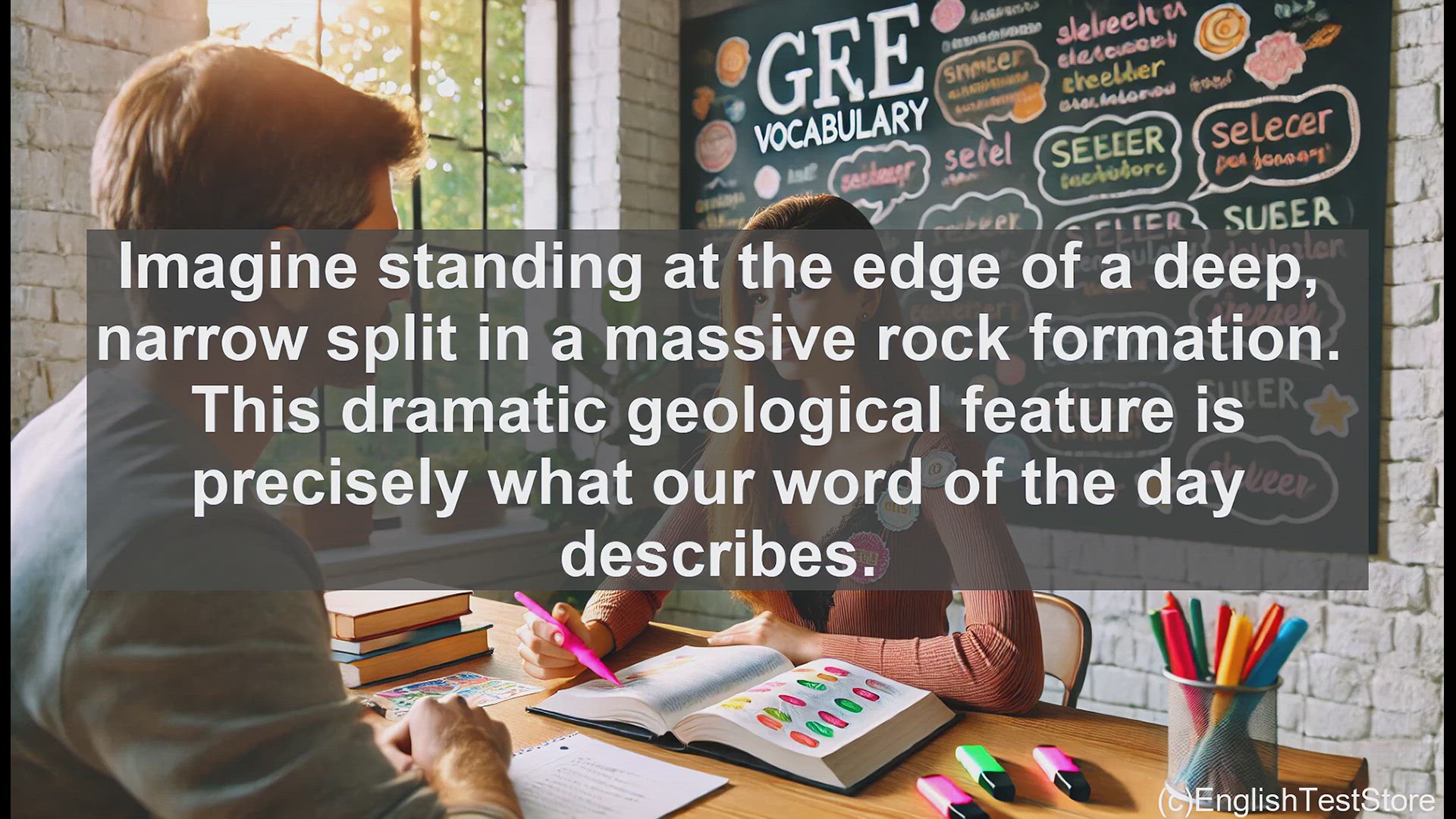 'Video thumbnail for GRE Vocabulary Lesson: Exploring the Geological Wonders of Clefts'