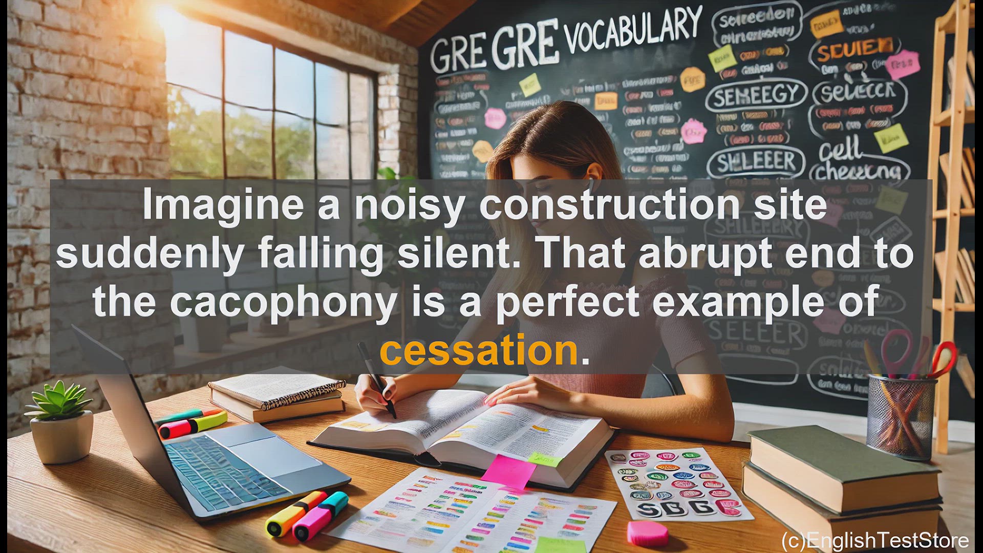 'Video thumbnail for GRE Vocabulary Lesson: GRE Vocabulary - Understanding 'Cessation''