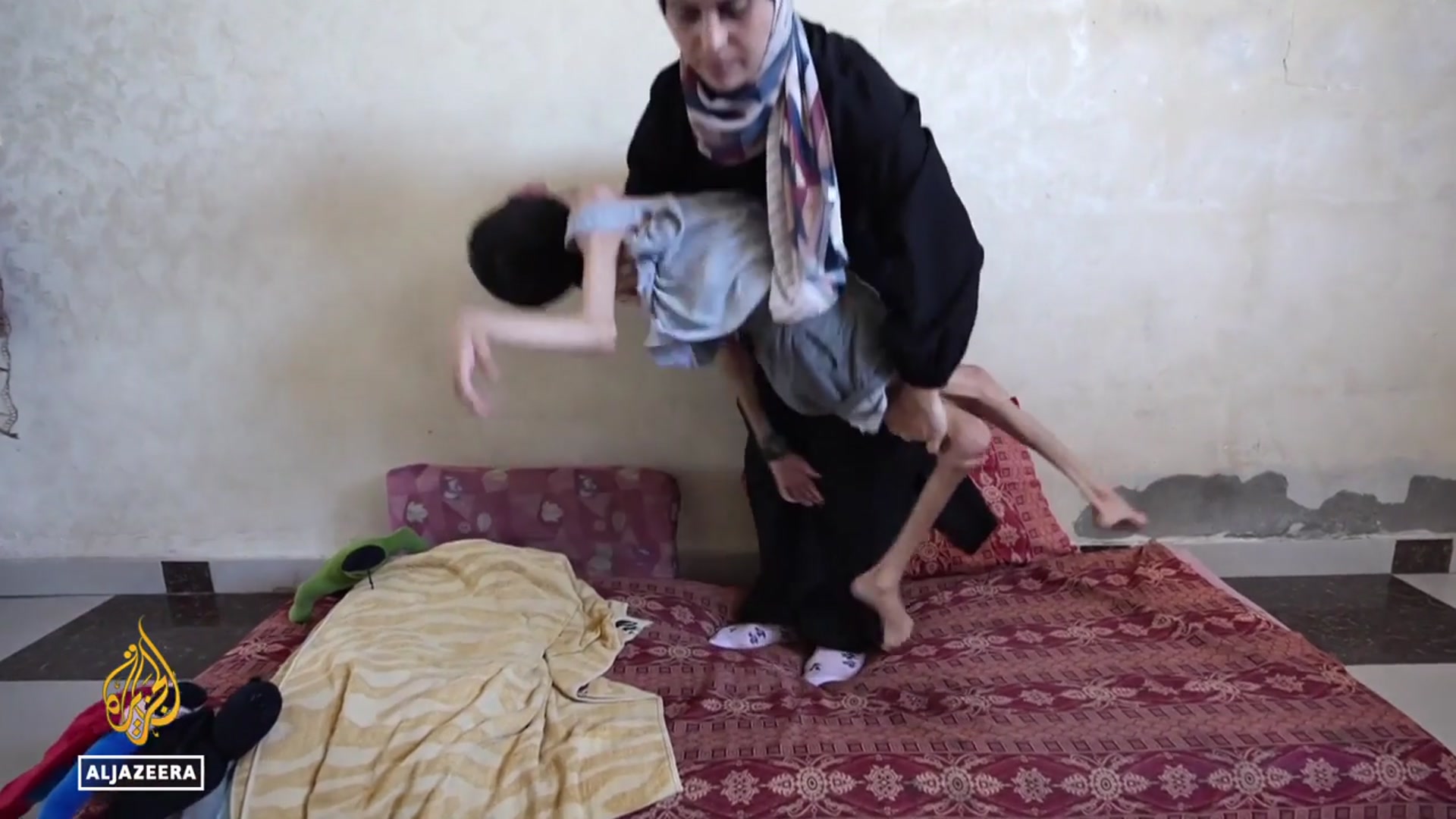 'Video thumbnail for Gaza family struggles to keep disabled son alive amid relentless war'