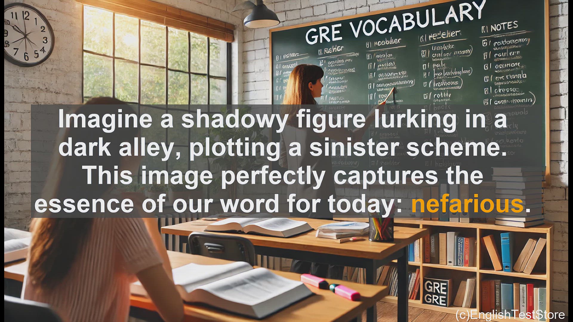 'Video thumbnail for GRE Vocabulary Lesson: Nefarious - The Adjective for Wicked and Villainous Deeds'