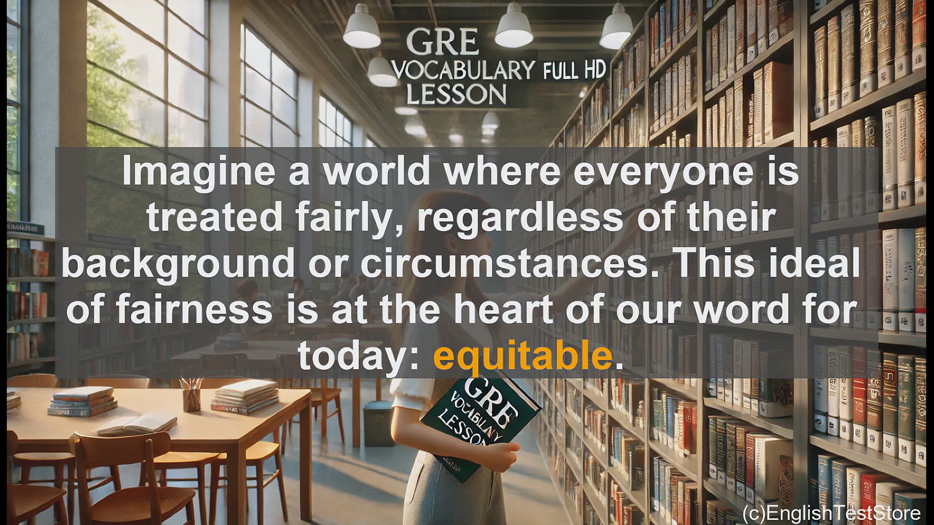 'Video thumbnail for GRE Vocabulary Lesson: Exploring the Concept of Equity - Fairness for All'
