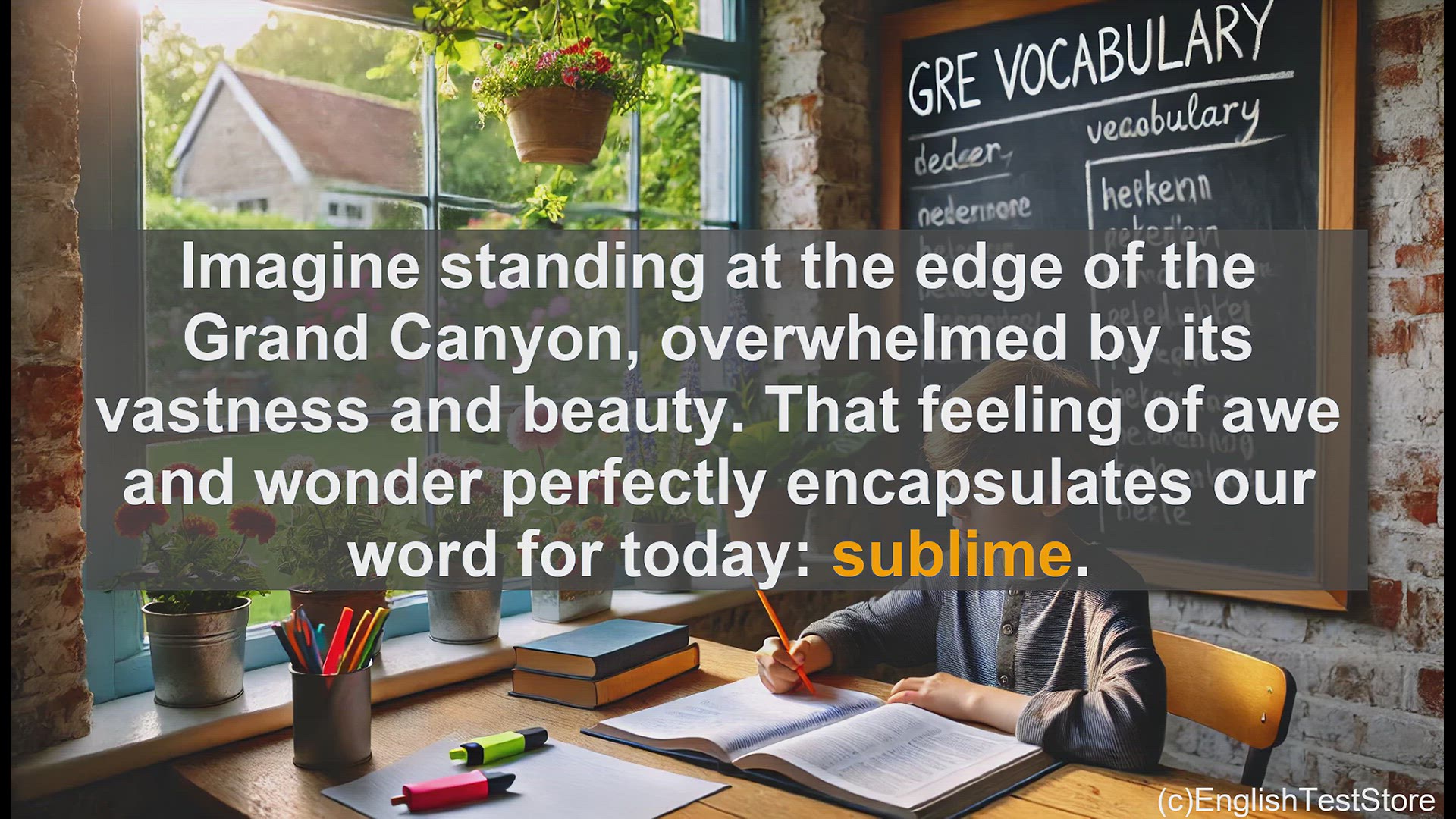 'Video thumbnail for GRE Vocabulary Lesson: The Power of 'Sublime' - Exploring Awe-Inspiring Excellence'